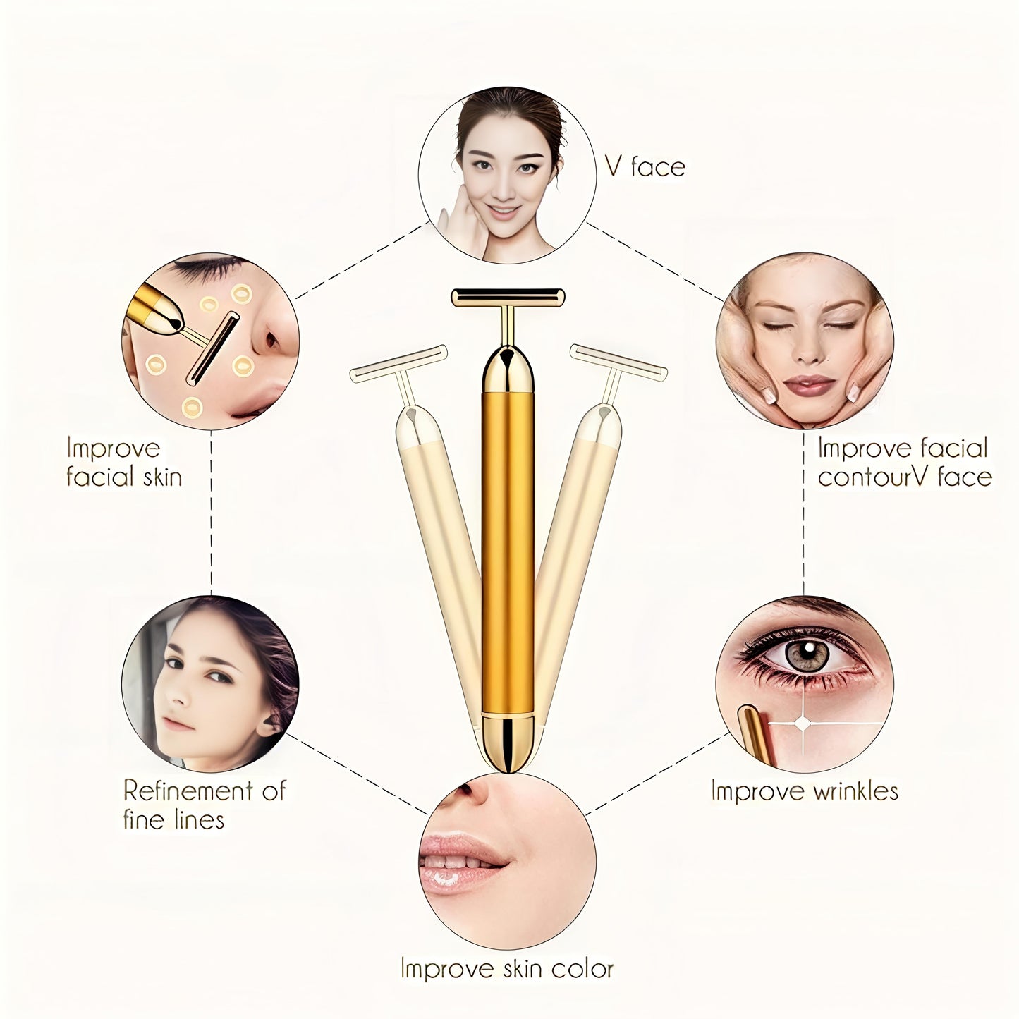 Gold Electric Face Roller