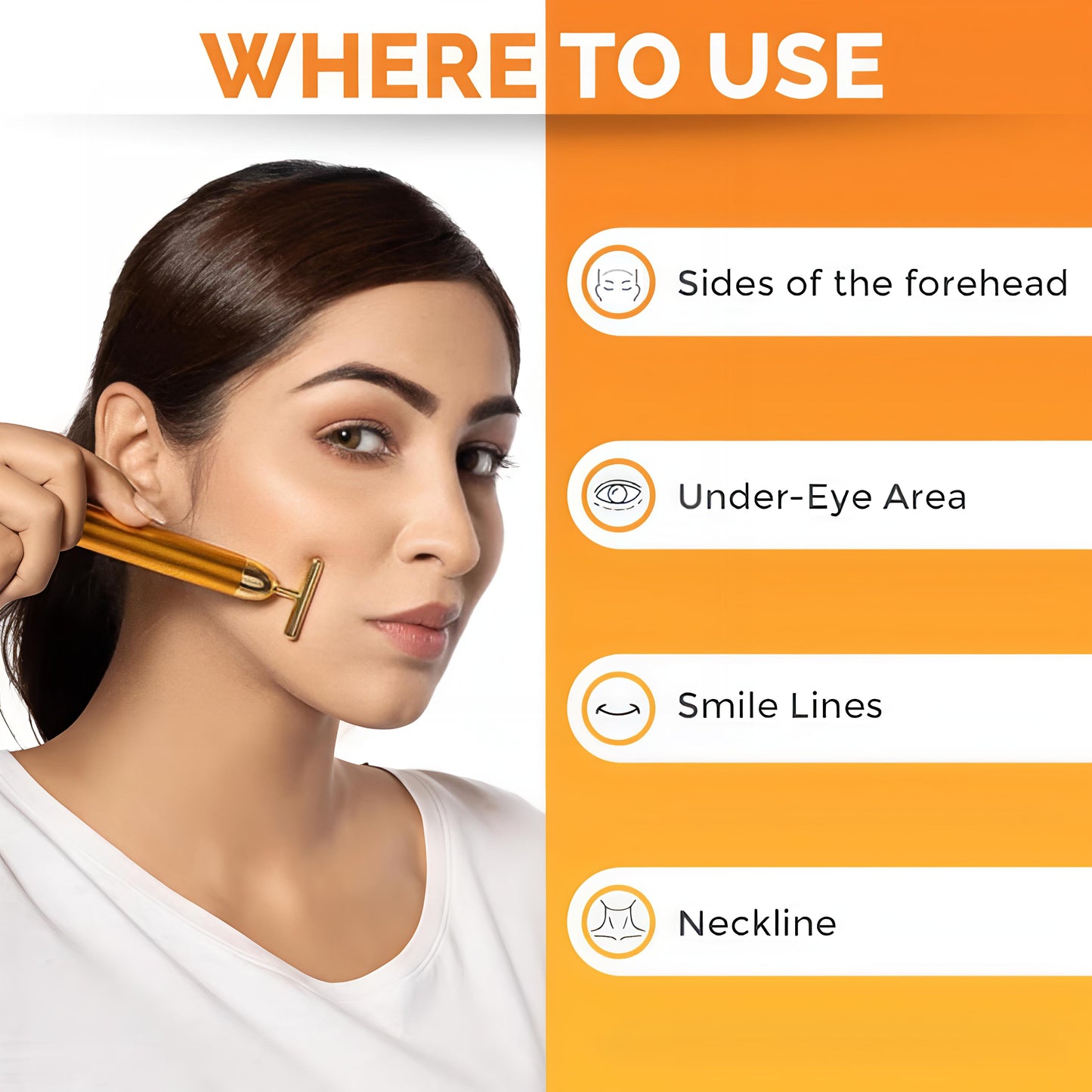 Gold Electric Face Roller
