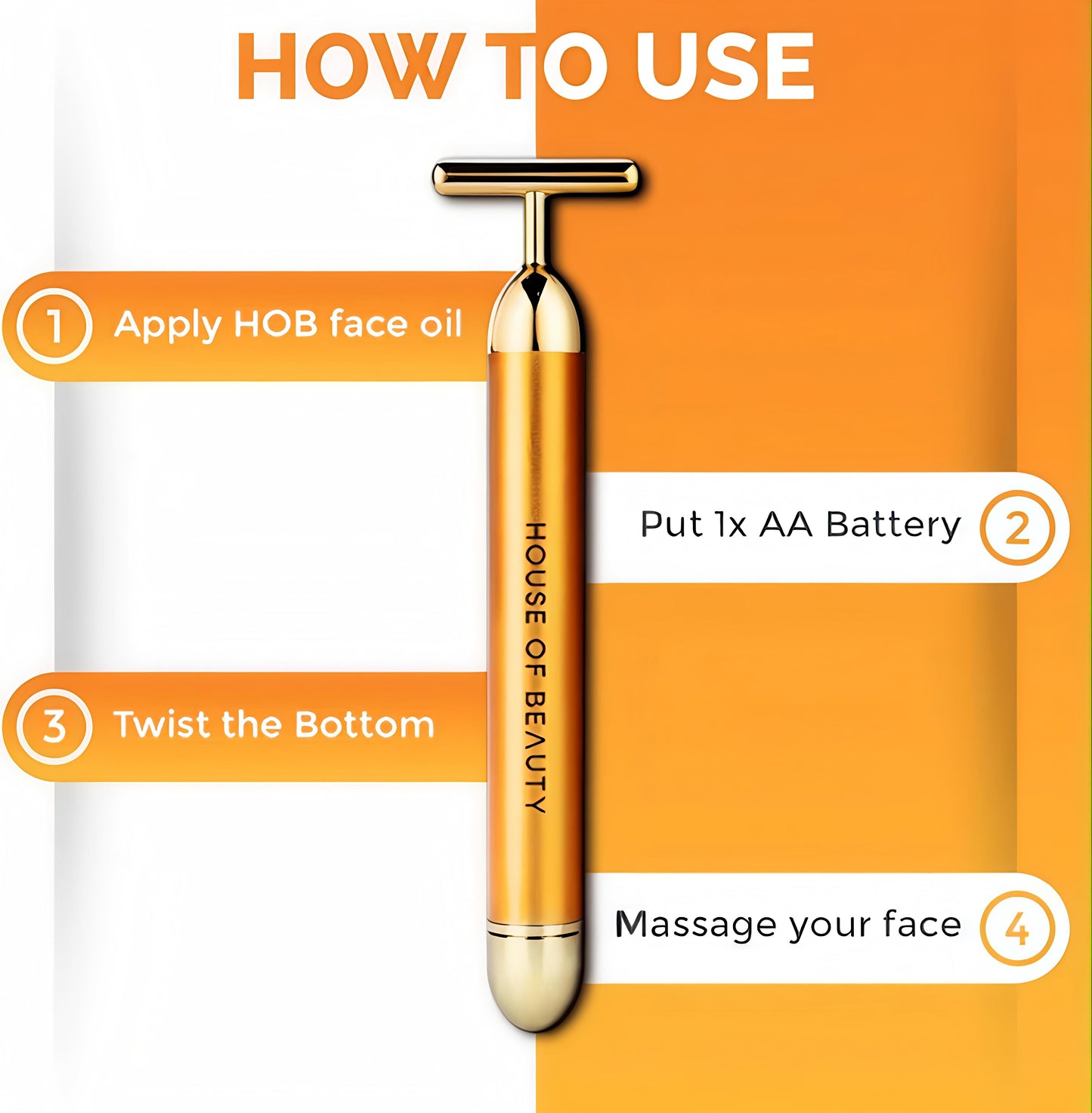 Gold Electric Face Roller